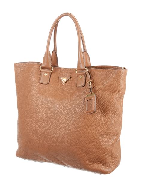 prada vitello daino shopping tote embossed medium brown|prada vitello daino shopping tote.